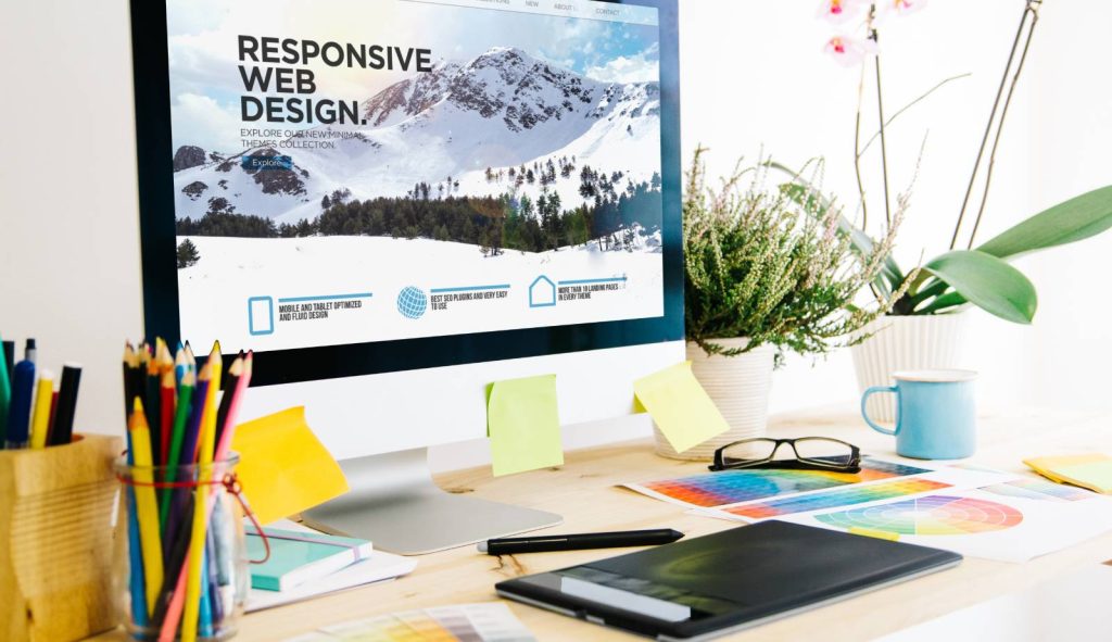 A pest control business owner reviewing a customized website designed to improve Google rankings and attract more clients.